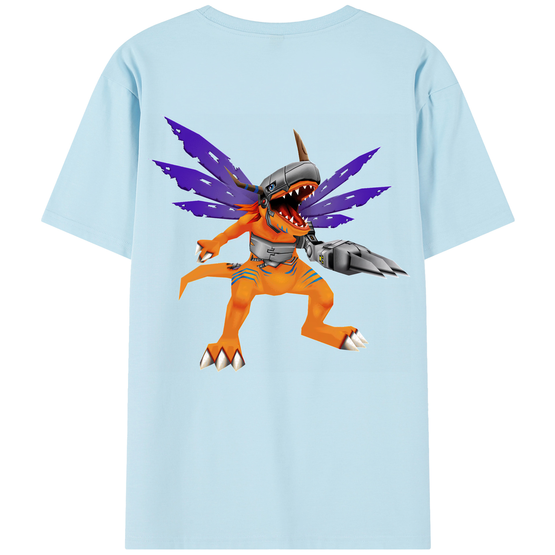 （画像用） Digimon デジタルモンスター/デジモン 綿100％半袖Tシャツ（背面プリント）